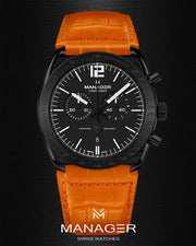 Manager Bold 43 mm - Black & Orange