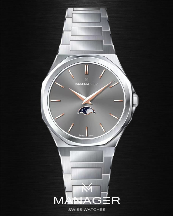 Manager Urban - Moon 42 42 mm - Steel & Grey