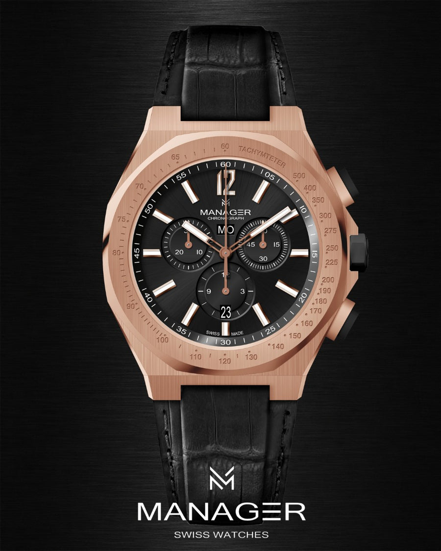 Manager Urban-Ch02 44 mm - Black & Rose Gold