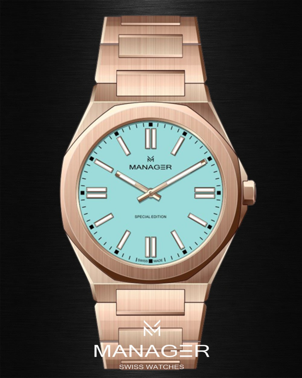 Manager Urban - Special Edition 40 mm - Rose Gold & Ice Blue