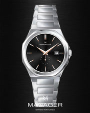 Manager Urban - Time 42 42 mm - Steel & Black
