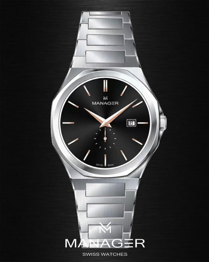 Manager Urban - Time 42 42 mm - Steel & Black