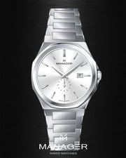 Manager Urban - Time 42 42 mm - Steel & White