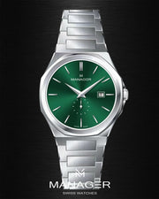 Manager Urban - Time 42 42 mm - Steel & Dark Green