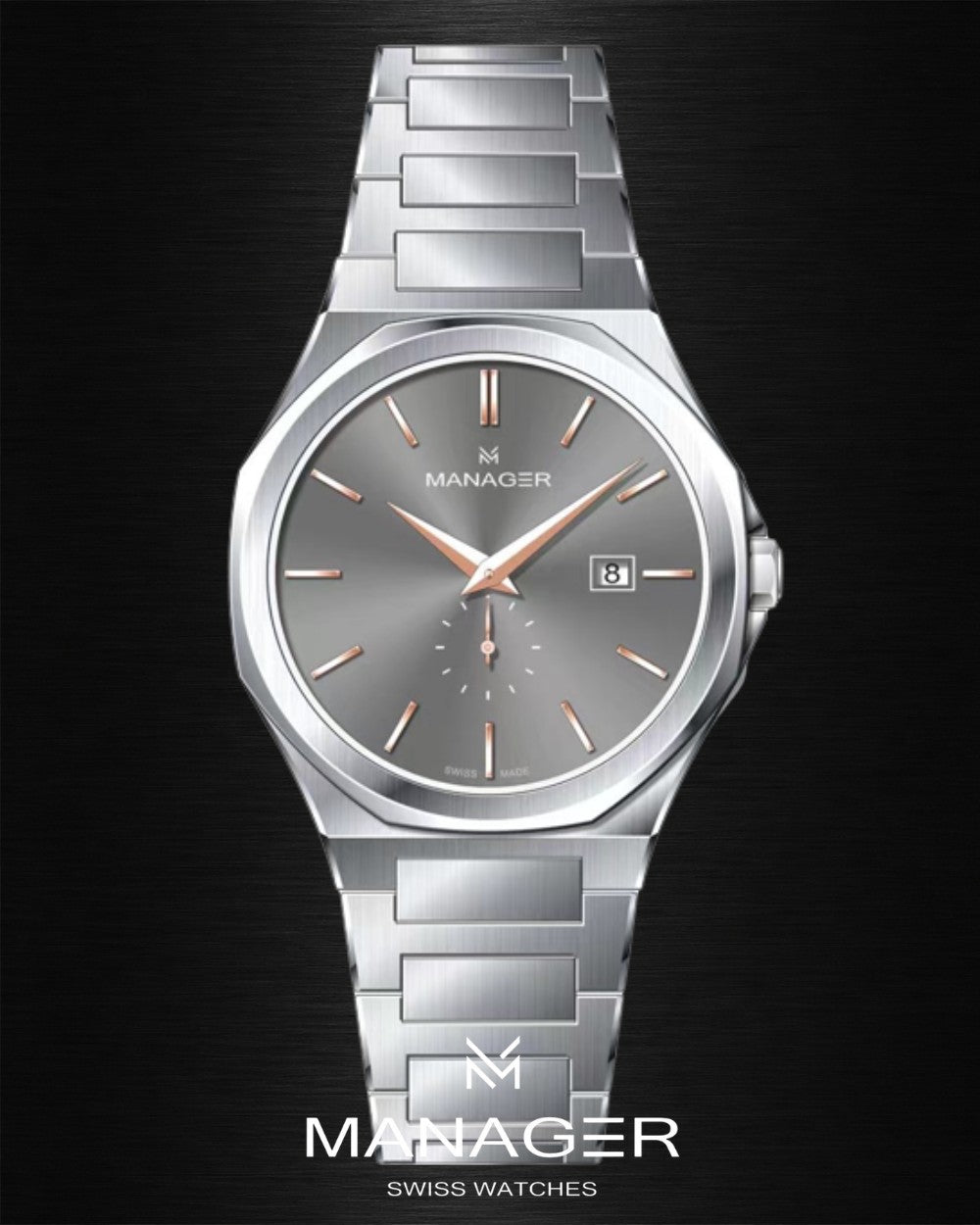 Manager Urban - Time 42 42 mm - Steel & Grey
