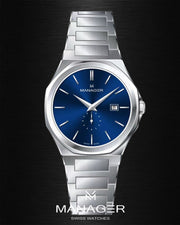 Manager Urban - Time 42 42 mm - Steel & Dark Blue
