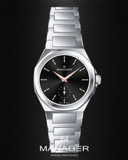 Manager Urban - Time 31 31 mm - Steel & Black