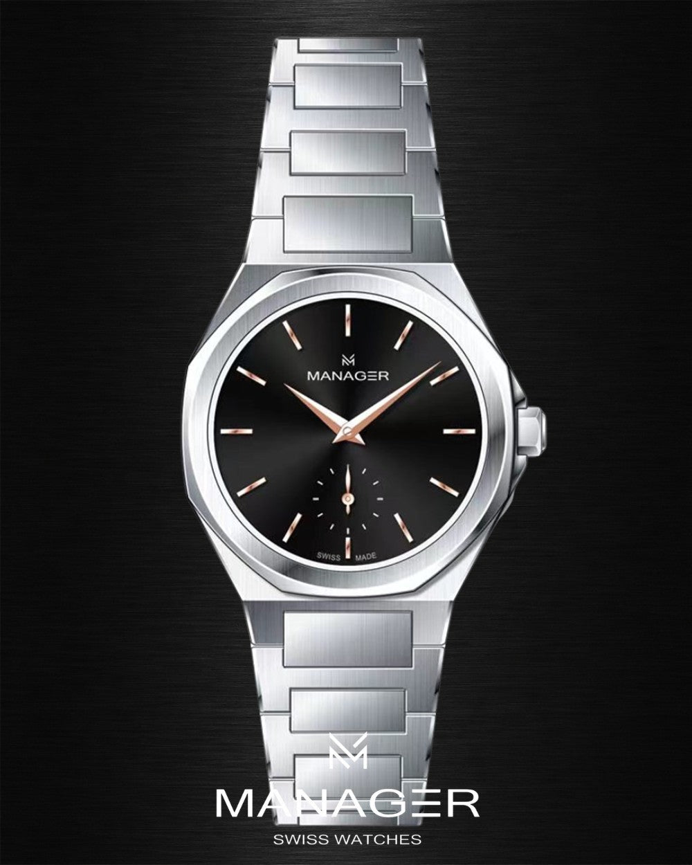 Manager Urban - Time 31 31 mm - Steel & Black