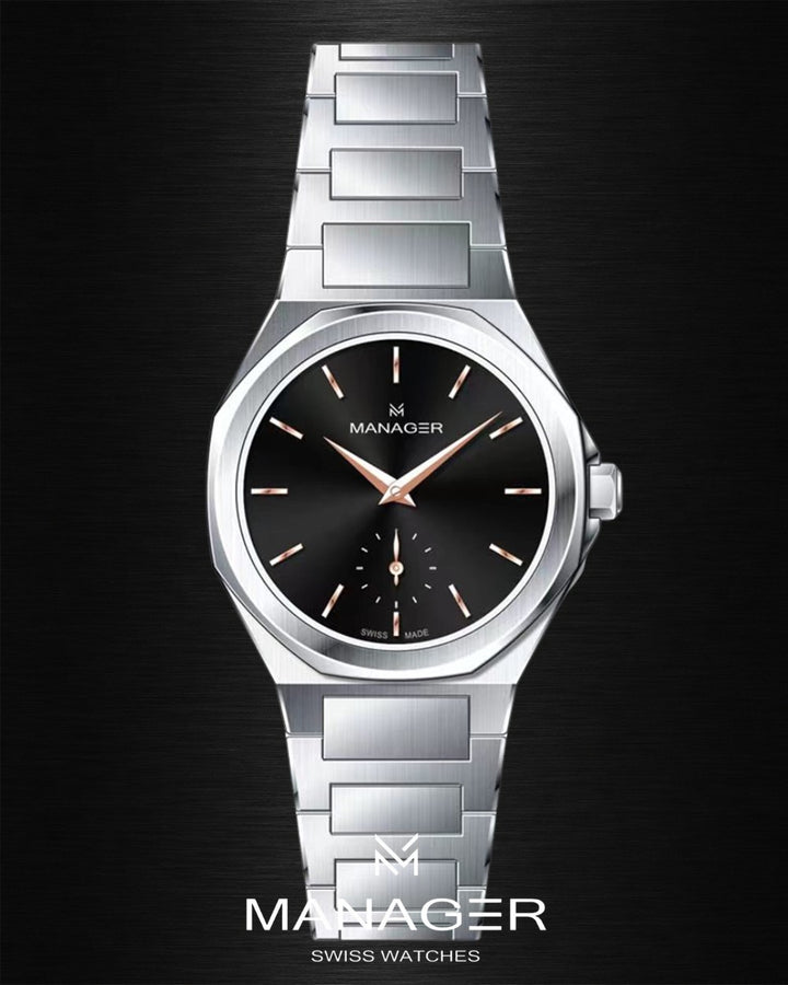 Manager Urban - Time 31 31 mm - Steel & Black