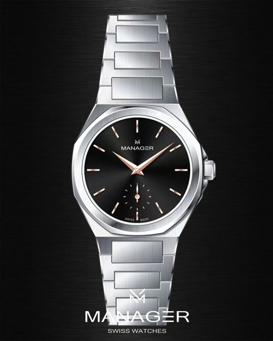 Manager Urban - Time 31 31 mm - Steel & Black