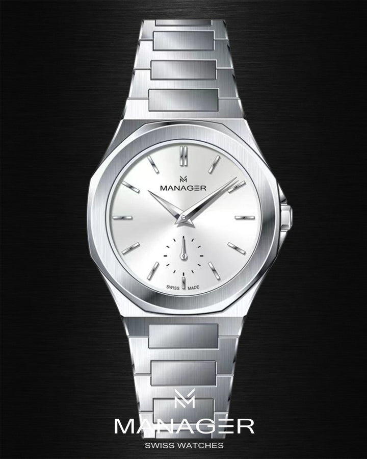 Manager Urban - Time 31 31 mm  - Steel & White