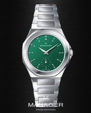 Manager Urban - Time 31 31 mm - Steel & Green