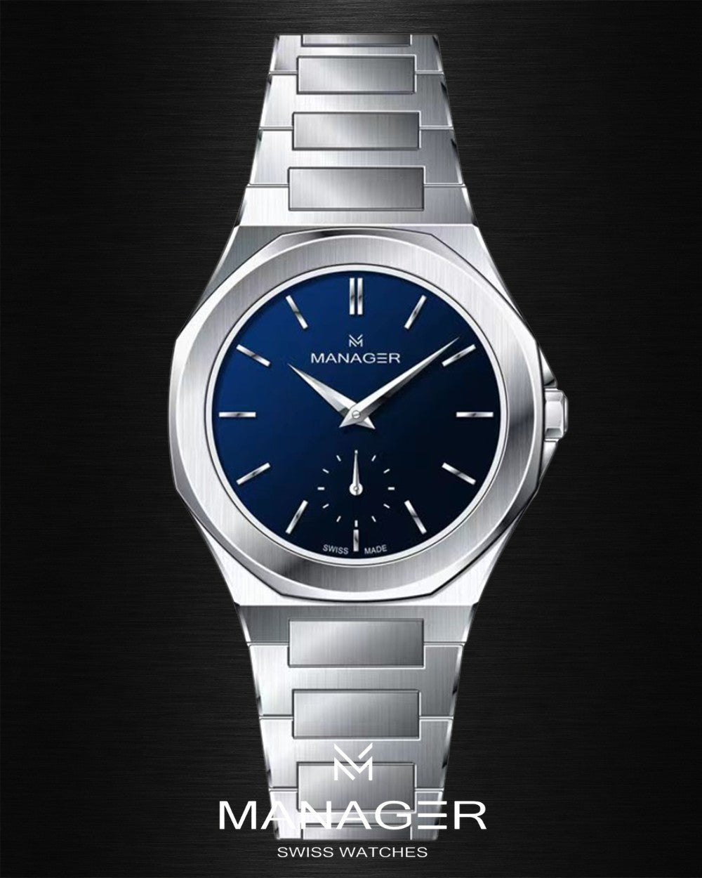Manager Urban - Time 31 31 mm - Steel & Blue