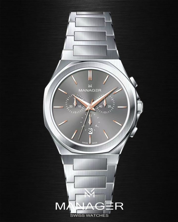 Manager Urban - Chrono 42 42 mm - Steel & Grey