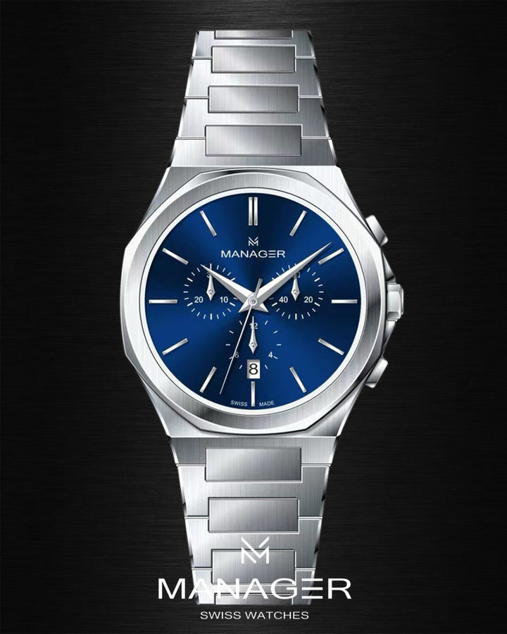Manager Urban - Chrono 42 42 mm - Steel & Blue