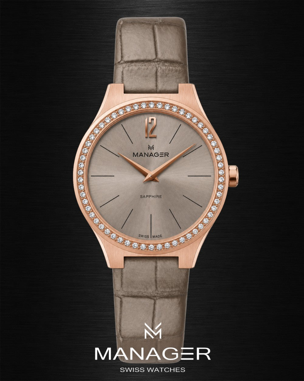 Manager Urban - Stones 31 31 mm - Beige, Rose Gold & Beige