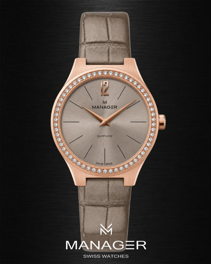 Manager Urban - Stones 31 31 mm - Beige, Rose Gold & Beige