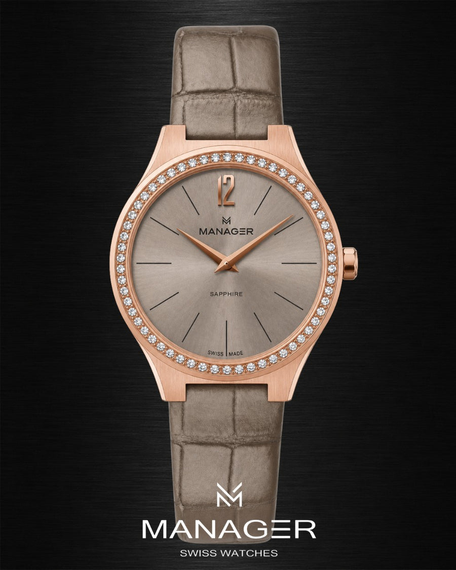 Manager Urban - Stones 31 31 mm - Beige, Rose Gold & Beige
