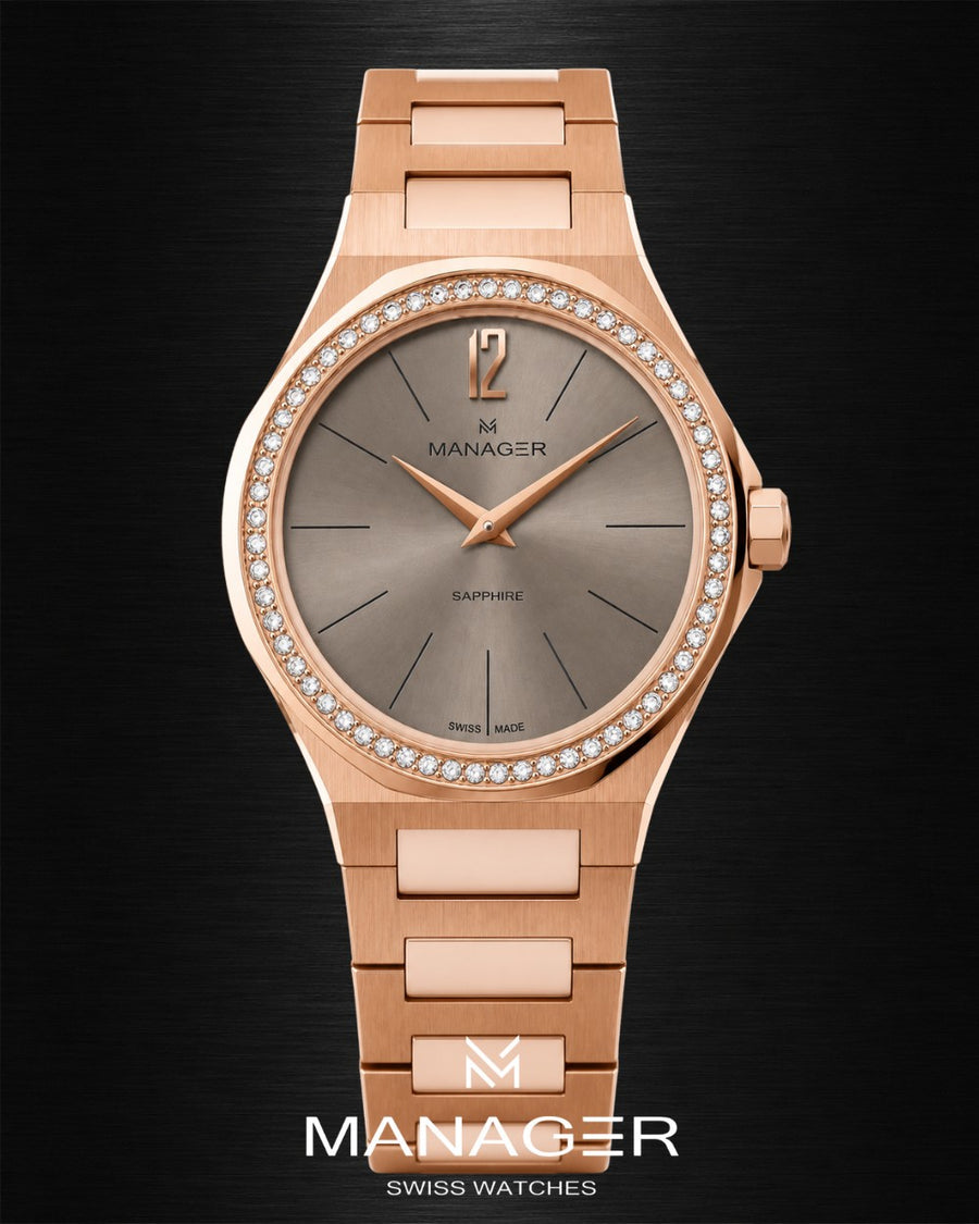 Manager Urban - Stones 31 31 mm - Rose Gold & Beige