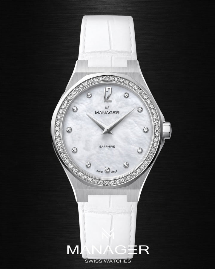 Manager Urban - Stones 31 31 mm - White, Steel & White