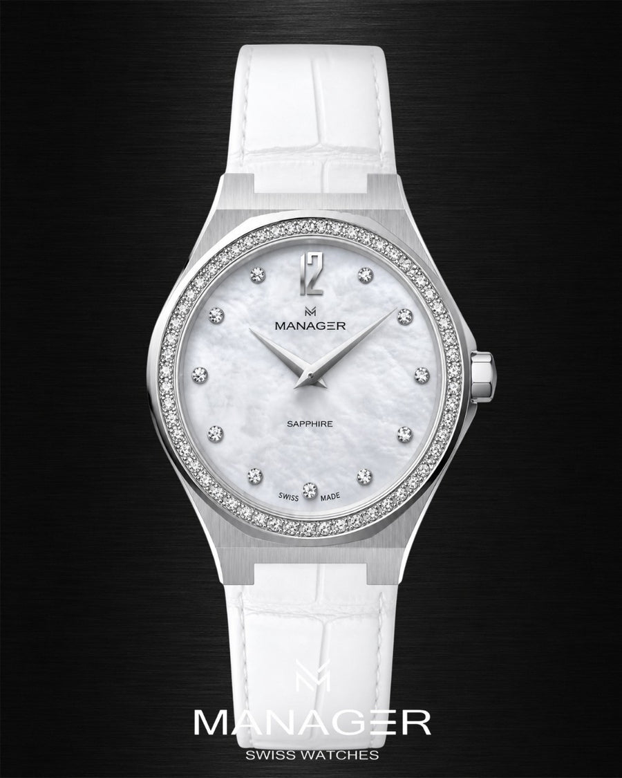 Manager Urban - Stones 31 31 mm - White, Steel & White