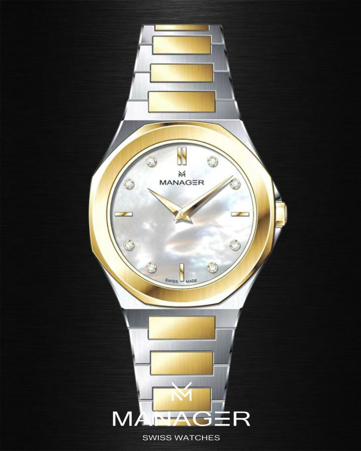 Manager Urban - 31 31 mm - Steel, Gold & White